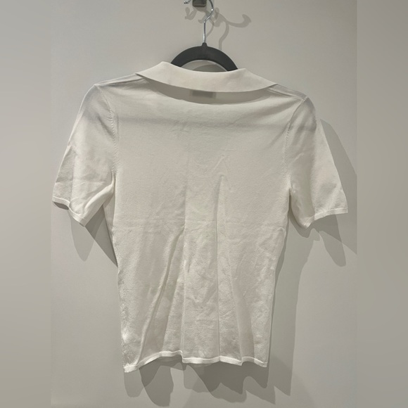 Babaton white sheen polo shirt size small. - Picture 2 of 2